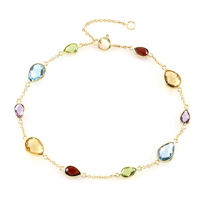 Bracciale in oro con Topazio Blu Cielo