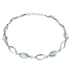 Bracciale in argento con Larimar
