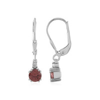 Orecchini in argento con Zircone Rosso