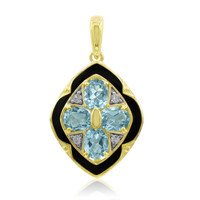 Ciondolo in argento con Topazio Blu Svizzero
