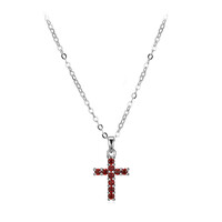 Collana in argento con Granato Mozambico