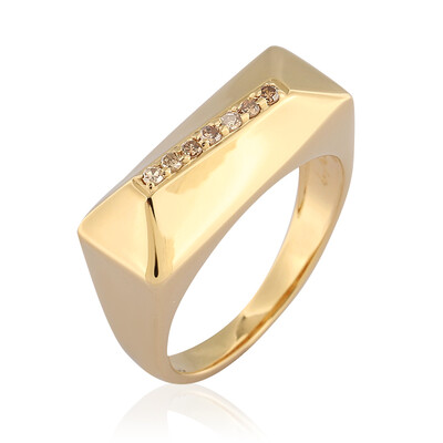 Anello in argento con Diamante Champagne I2 (de Melo)