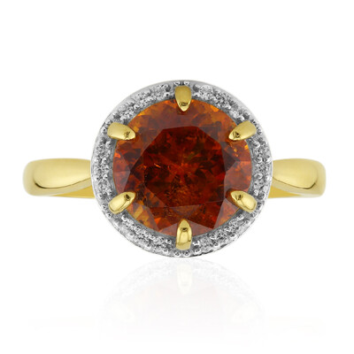 Anello in oro con Sfalerite spagnola