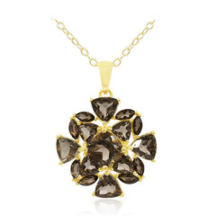 Collana in argento con Quarzo Fumè