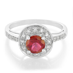 Anello in argento con Topazio Ciliegia