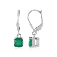 Orecchini in argento con Onice Verde