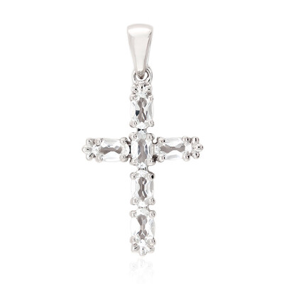 Ciondolo in argento con Topazio Bianco