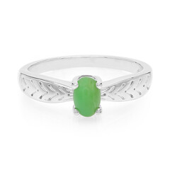 Anello in argento con Crisoprasio Imperiale