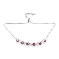 Bracciale in argento con Tormalina Rosa Brasiliana