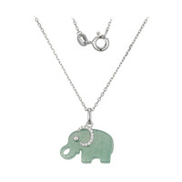Collana in argento con Avventurina Verde
