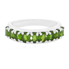 Anello in argento con Diopside Russo