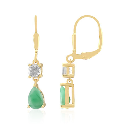 Orecchini in argento con Smeraldo Brasiliano