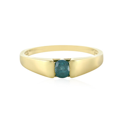 Anello in oro con Diamante Blu I3
