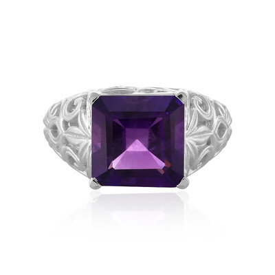 Anello in argento con Ametista Zambiana