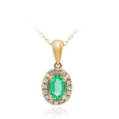Collana in oro con Smeraldo Zambia AAA