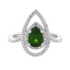 Anello in argento con Diopside Russo