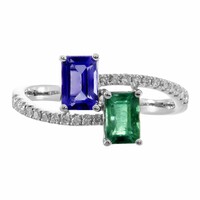 Anello in oro con Smeraldo Zambia AAA (CIRARI)
