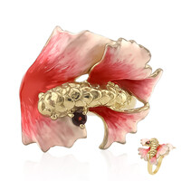 Anello in argento con Granato Mozambico (TPC)