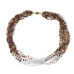 Collana in argento con Zircone Cognac (Riya)