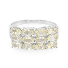 Anello in argento con Danburite Giallo Neon