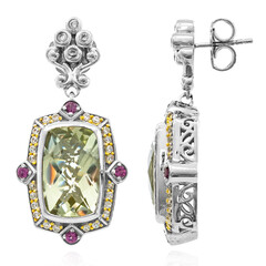 Orecchini in argento con Ametista Verde (Dallas Prince Designs)