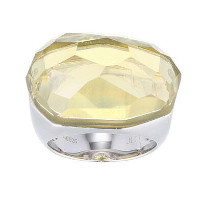 Anello in argento con Citrino Limone