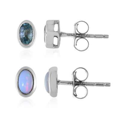 Set orecchini in argento con Zircone Ratanakiri e Opale di Welo