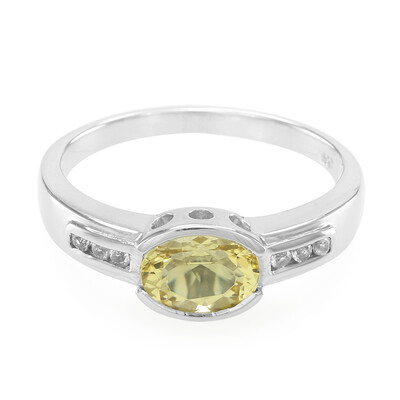 Anello in argento con Berillo Giallo