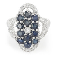 Anello in argento con Zaffiro Blu