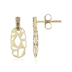 Orecchini in oro con Diamante Champagne I2 (Ornaments by de Melo)