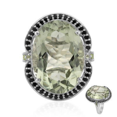 Anello in argento con Ametista Verde
