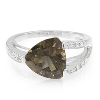 Anello in argento con Quarzo Fumè
