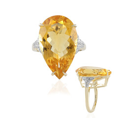 Anello in oro con Citrino Madeira
