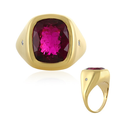 Anello in oro con Rubellite Brasiliana AAA (AMAYANI)