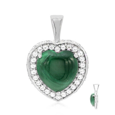 Ciondolo in argento con Malachite