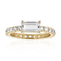 Anello in argento con Topazio Bianco