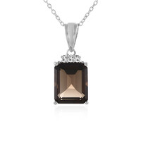 Collana in argento con Quarzo Fumè