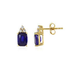 Orecchini in argento con Zaffiro Blu del Madagascar