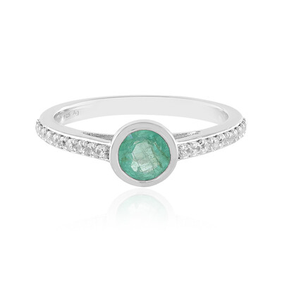 Anello in argento con Smeraldo Russo
