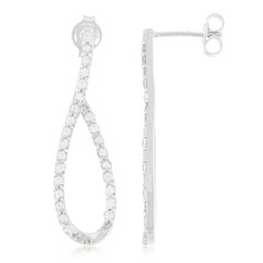 Orecchini in argento con Zaffiro Bianco