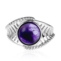 Anello in argento con Ametista Chevron
