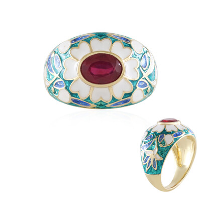 Anello in argento con Rubino del Madagascar (Adela Silber)