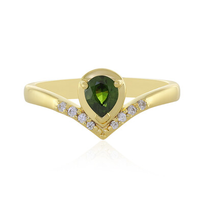 Anello in argento con Zircone Ceylon Verde