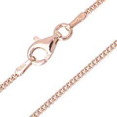 Catenina groumette in argento 925 placcato oro rosa - 45 cm - 2,8 g