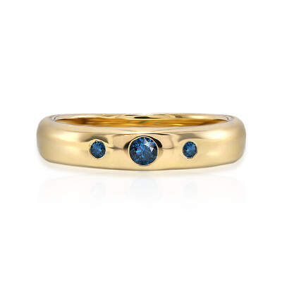 Anello in argento con Diamante Blu Cielo I2