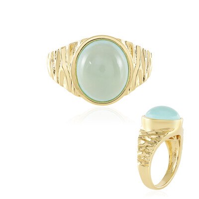 Anello in argento con Calcedonio Acqua