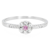 Anello in argento con Zaffiro Ceylon Rosa