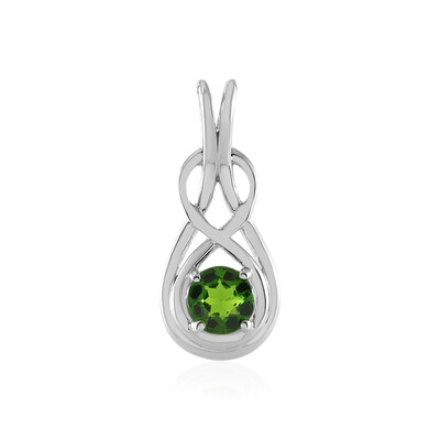 Ciondolo in argento con Diopside Russo