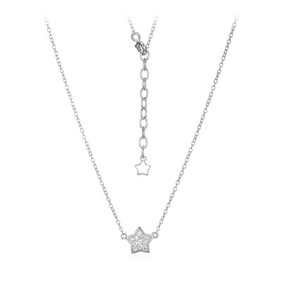 Collana in argento con Topazio Bianco