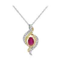 Collana in oro con Rubino Mozambico AAA
